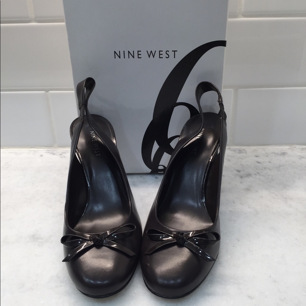 Nine West Leather Heels Size 9 Brown